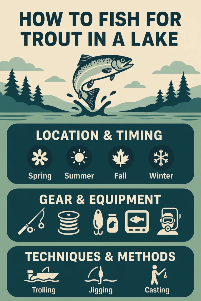 Lake trout fishing infographic