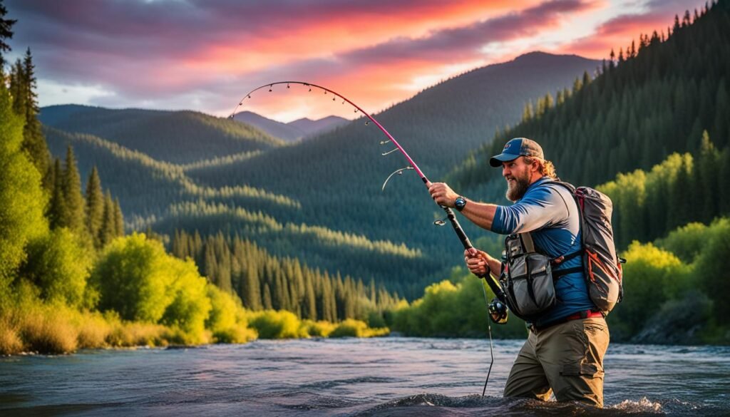 Chinook salmon fishing in Canada