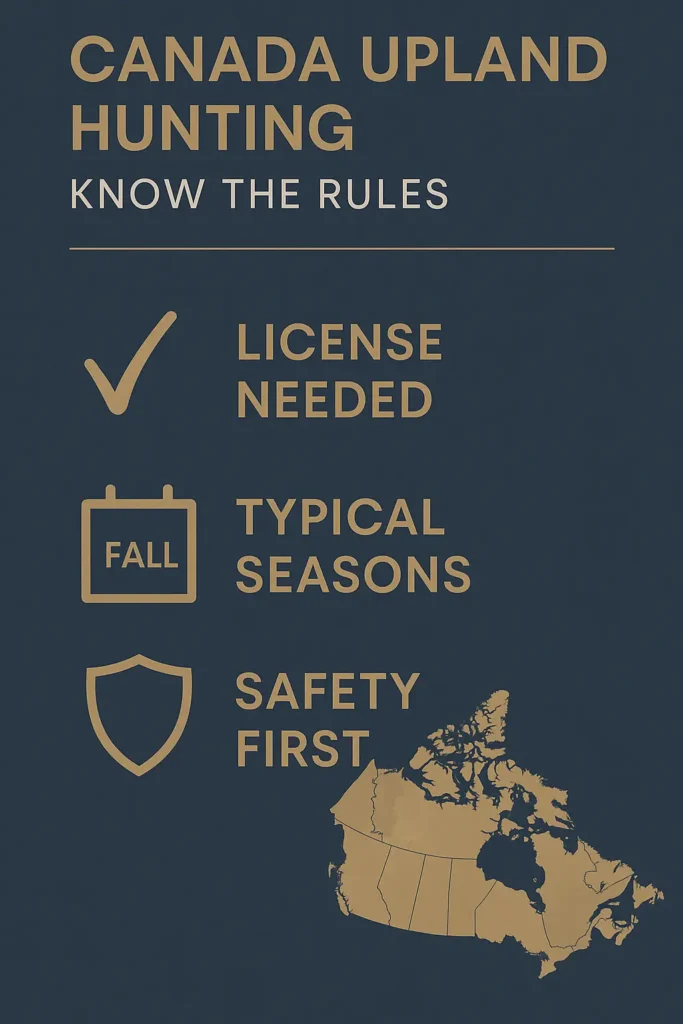 CANADA UPLAND HUNTING KNOW THE RULES