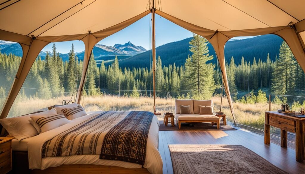 heli-glamping in the Cariboo Mountains