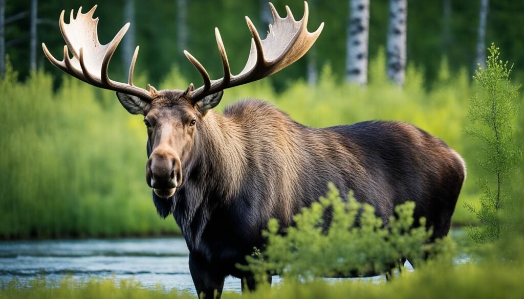 spring wildlife viewing with moose sightings