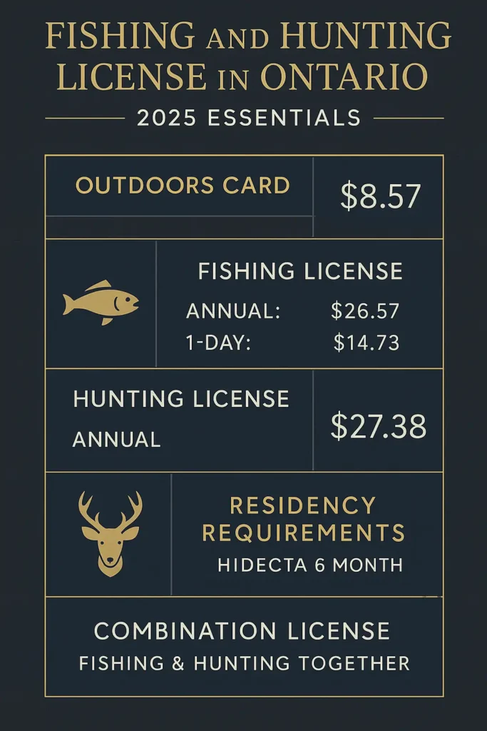 Fishing and Hunting License in Ontario
