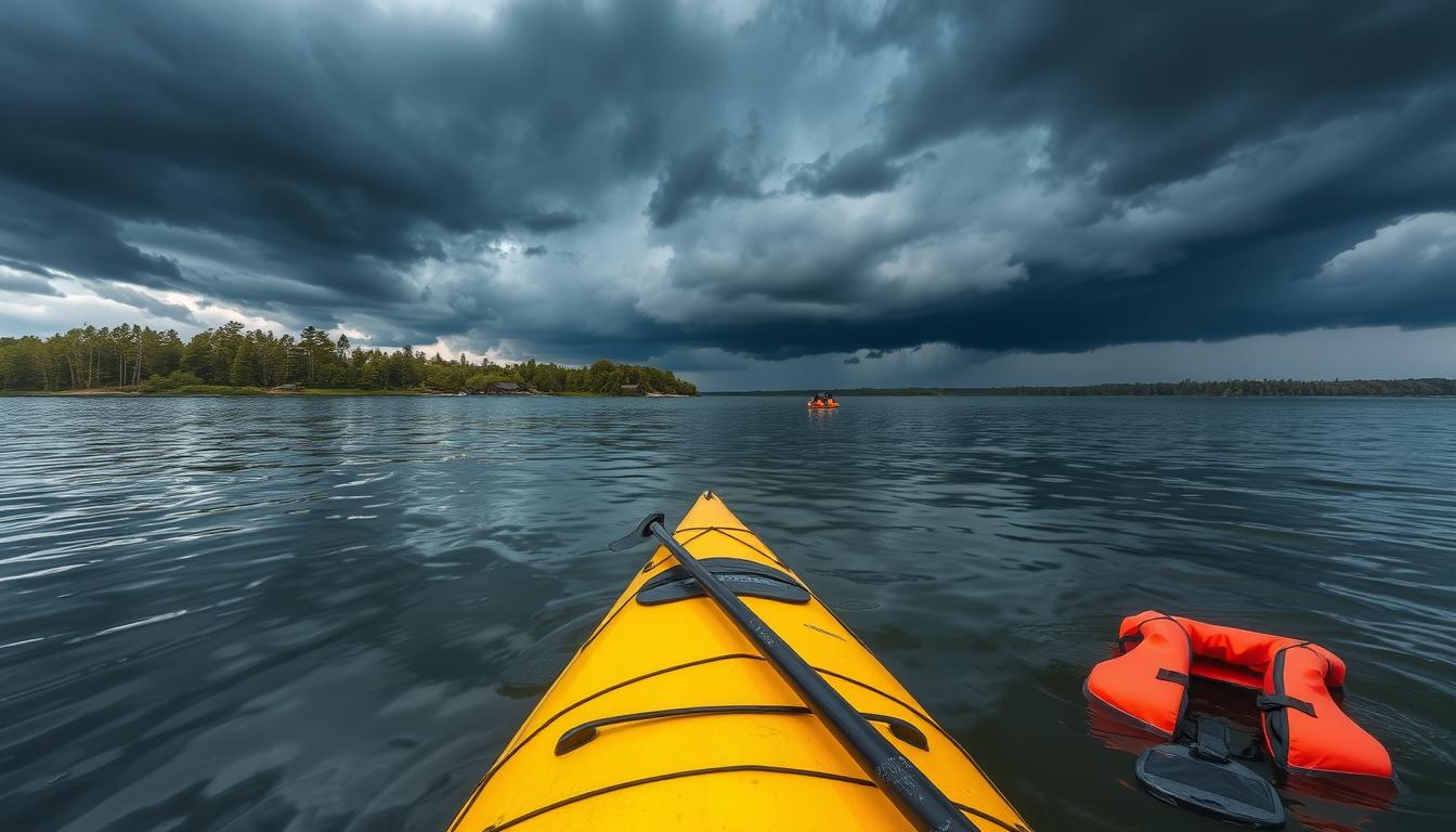 Handling Weather Changes in a Kayak