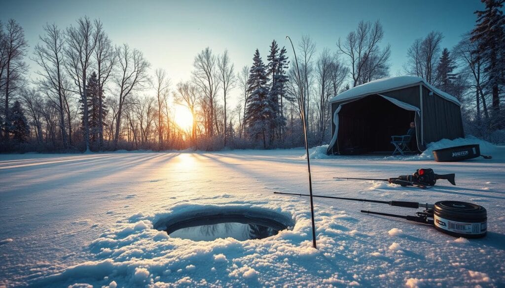 deadsticking for winter walleye
