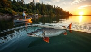 sight fishing for trophy muskie