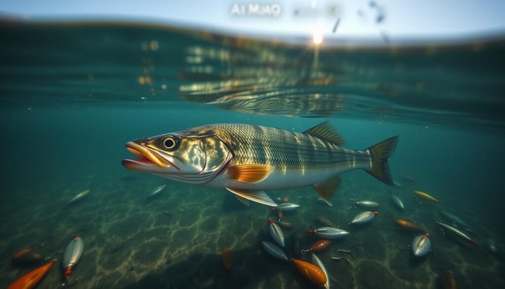 spoon fishing for deep water walleye