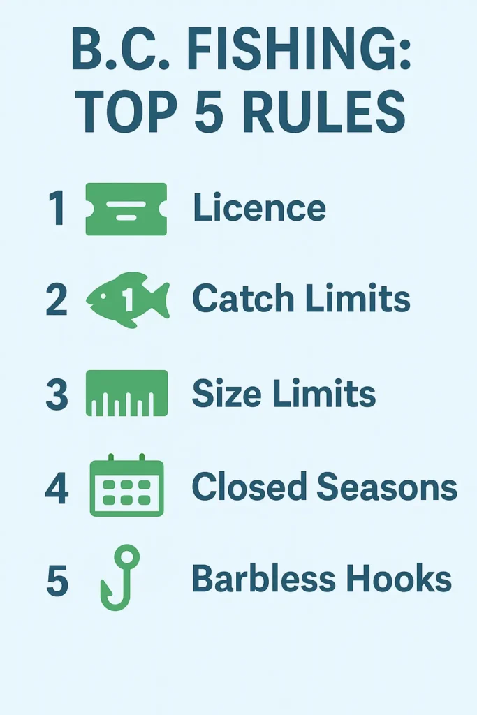 B.C. Fishing Top 5 Rules