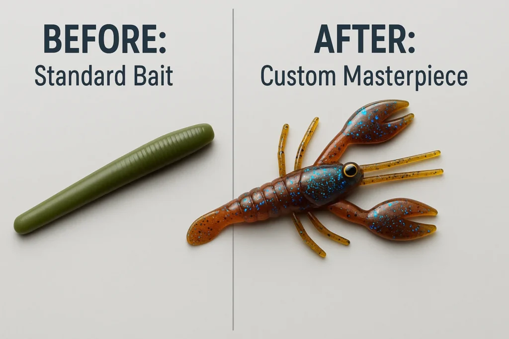 fishing bait before after