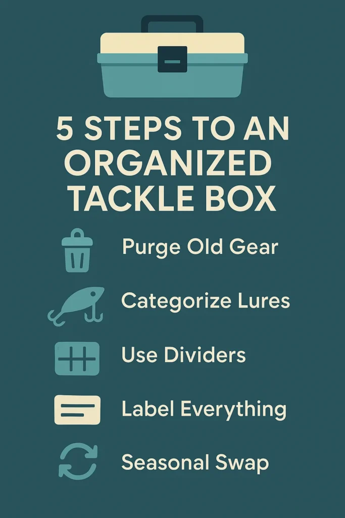 Fishing tackle box organization