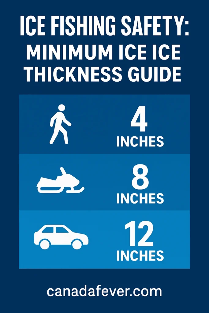 Ice fishing thickness guide