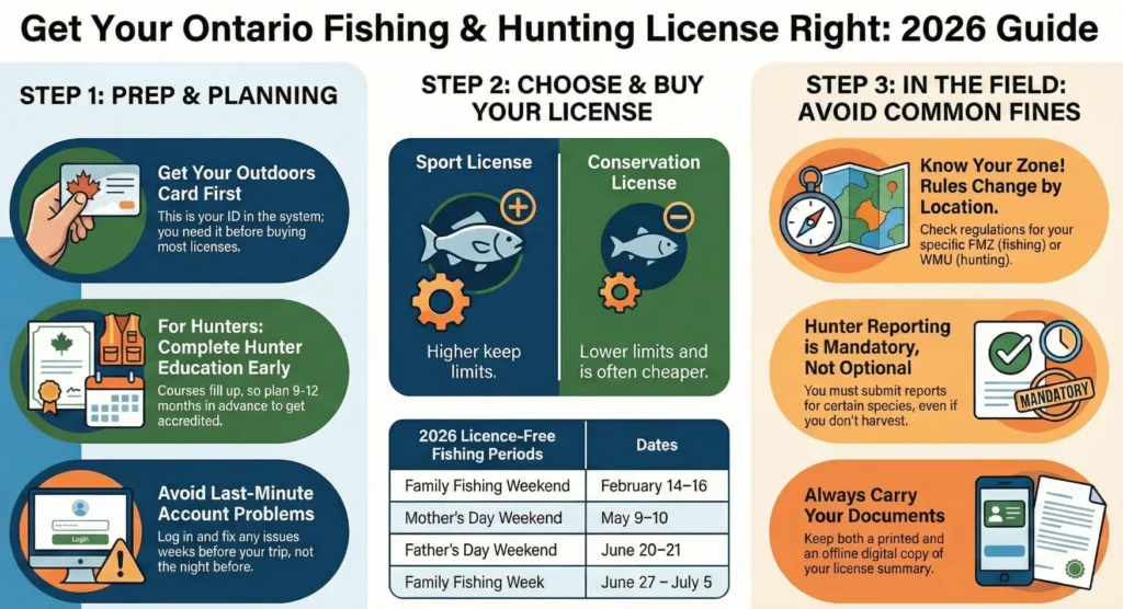 Ontario fishing hunting license guide