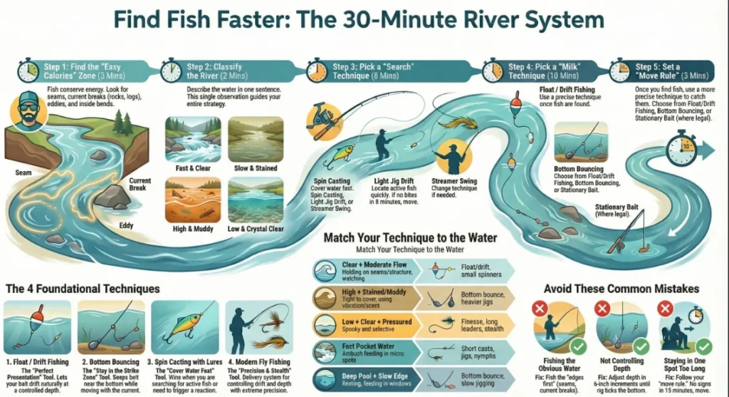 River fishing guide system