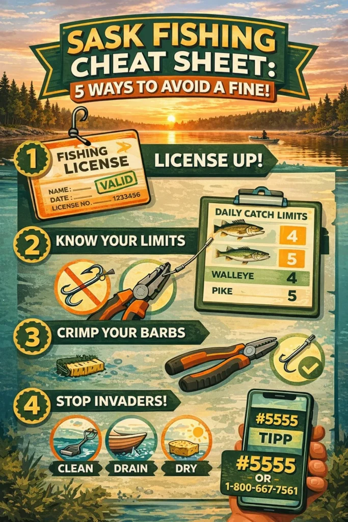 Sask fishing cheat sheet guide