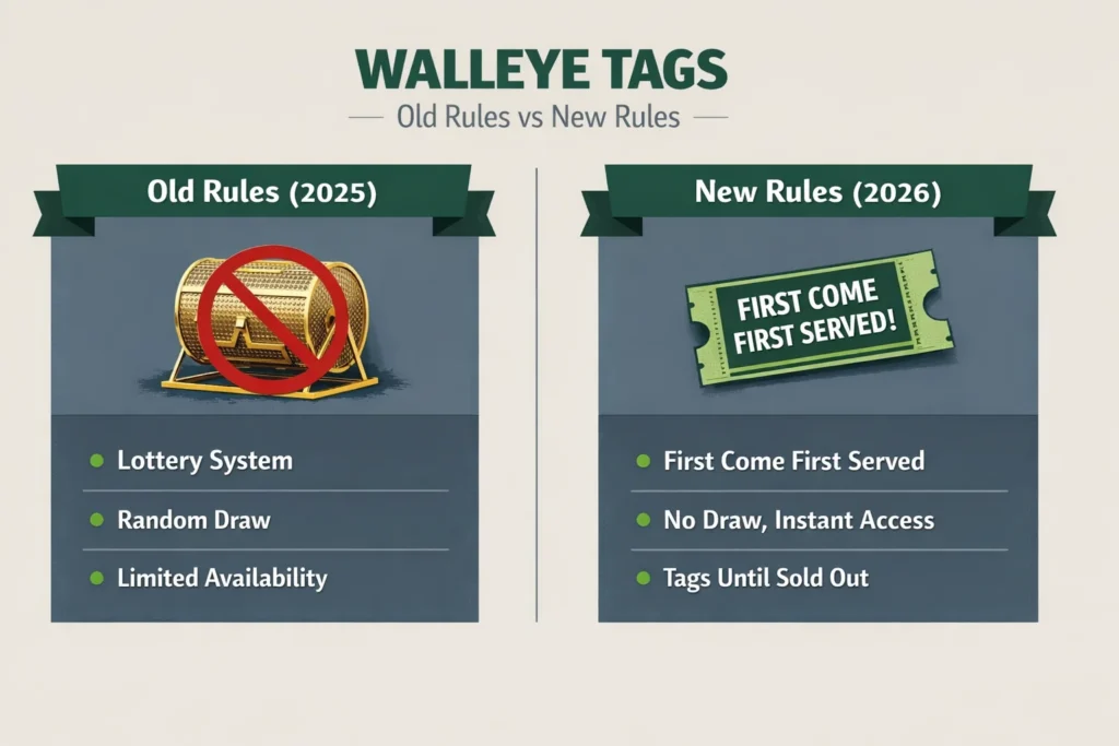 Walleye tags lottery to first-served