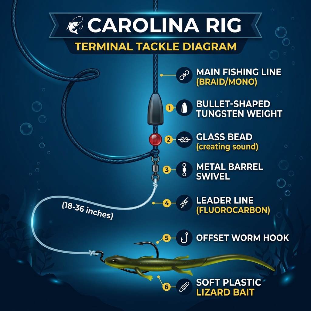 Carolina Rig Terminal Tackle Diagram