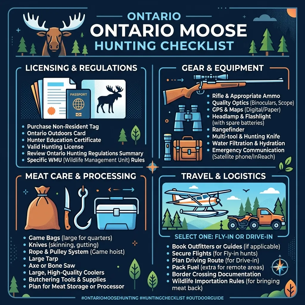 Ontario Moose Hunting Checklist Infographic