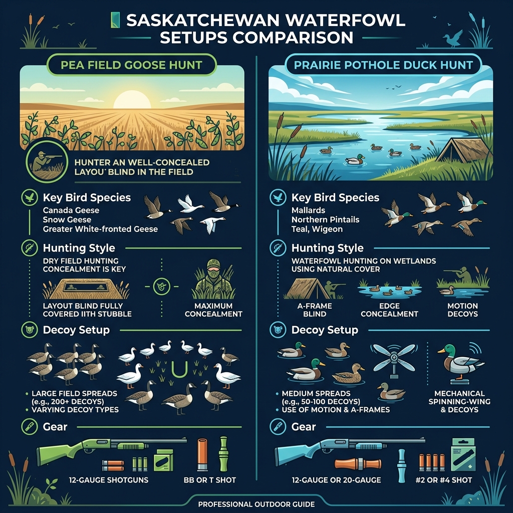 Saskatchewan Waterfowl Setups: Pea Field vs Prairie Pothole