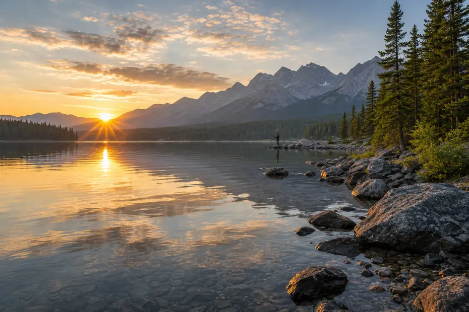 Canadian fishing destination scene