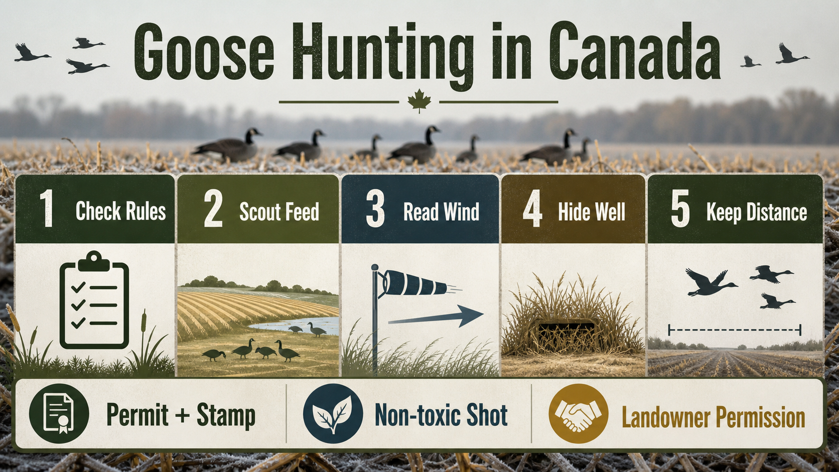 Goose Hunting in Canada setup infographic