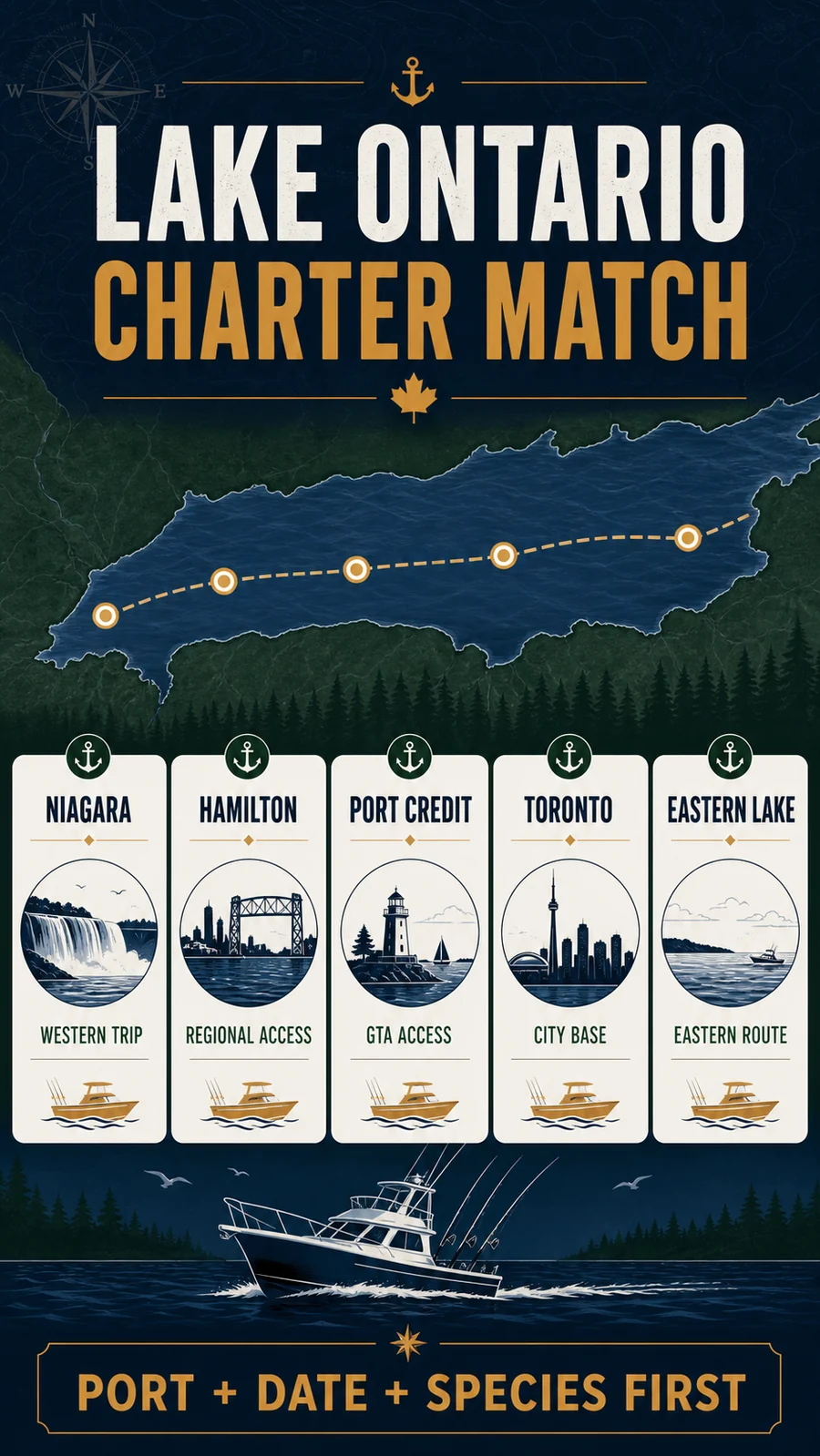 Lake Ontario charter port and season decision guide