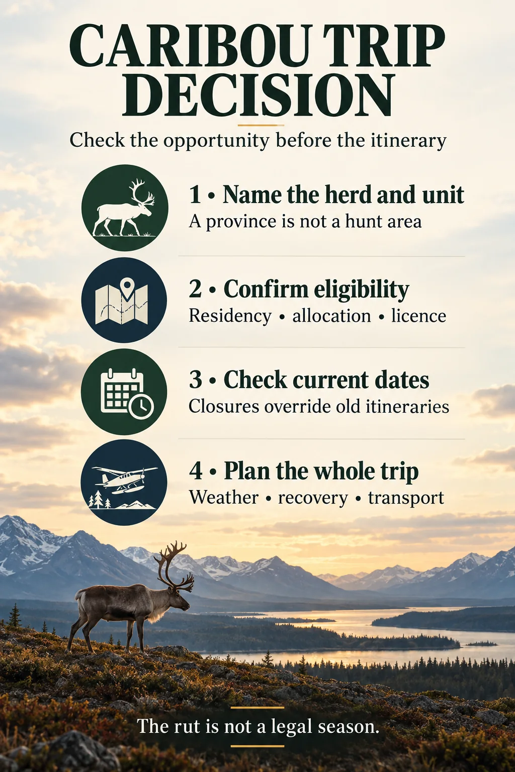 Caribou trip decisions: herd and unit, eligibility, dates and logistics